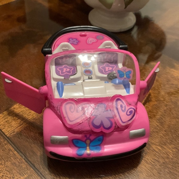 Polly Pocket Pink convertible Car Pollypockets doll Mattel 2000 vintage Play Toy - Picture 10 of 16